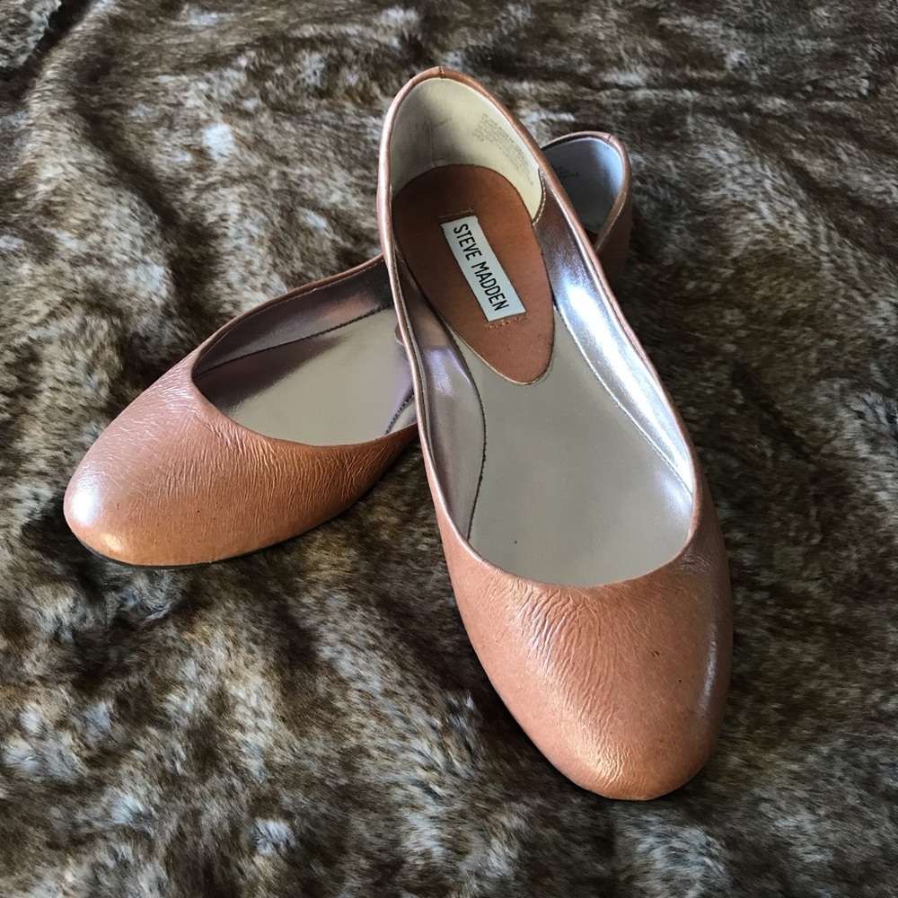 Steve Madden Cognac Leather Heaven Flats 9